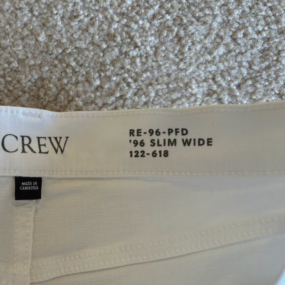 J Crew Slim Wide White Jeans Size 27 - Picture 5 of 6